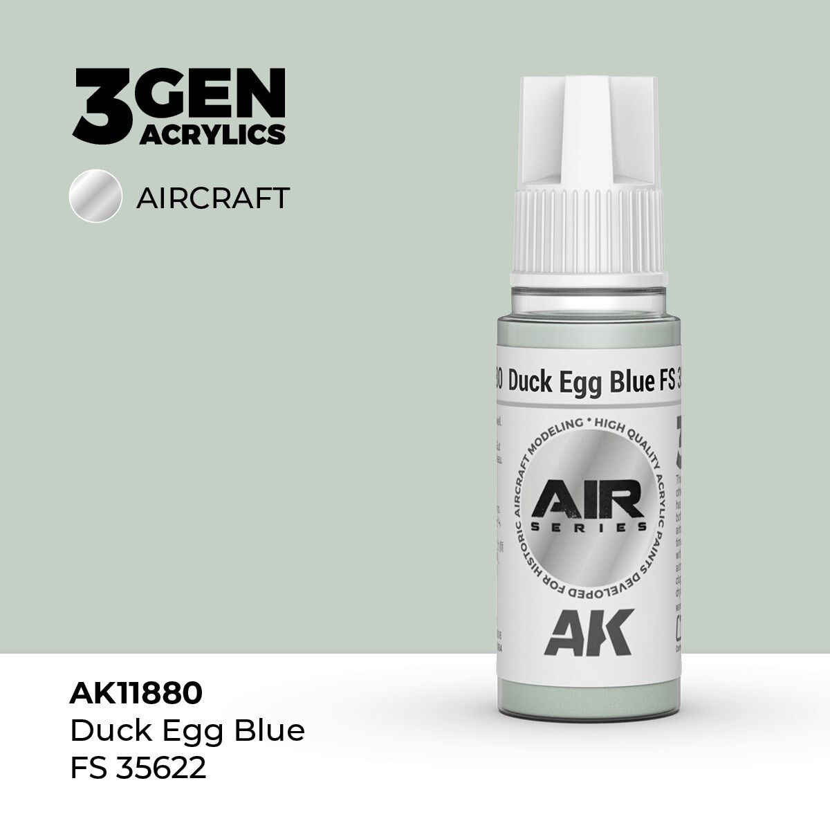 AK 11880 17 ml. Duck Egg Blue FS 35622, Aircraft Serisi 3GEN Akrilik Model Boyası