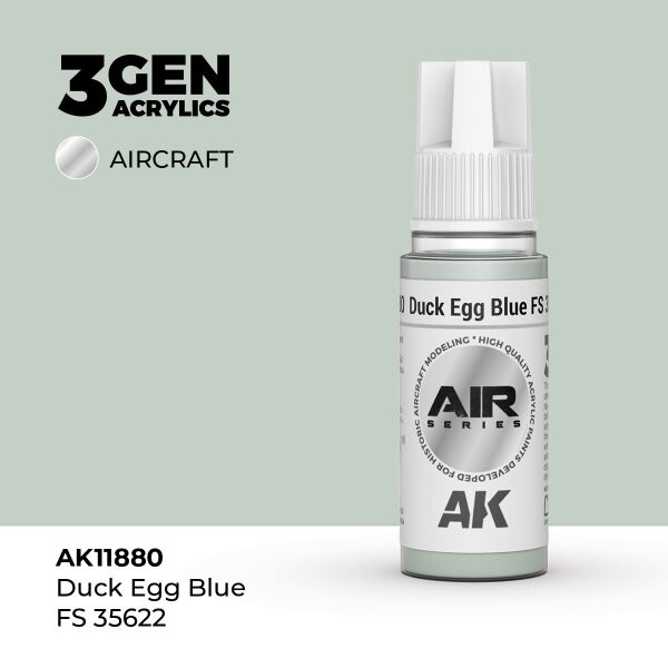 AK 11880 17 ml. Duck Egg Blue FS 35622, Aircraft Serisi 3GEN Akrilik Model Boyası