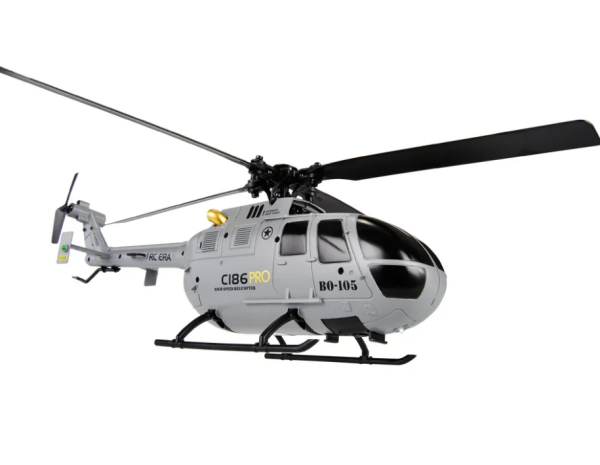 RC ERA C186 Pro BO105 Gyro Stabilized RC Helicopter - RTF Gri