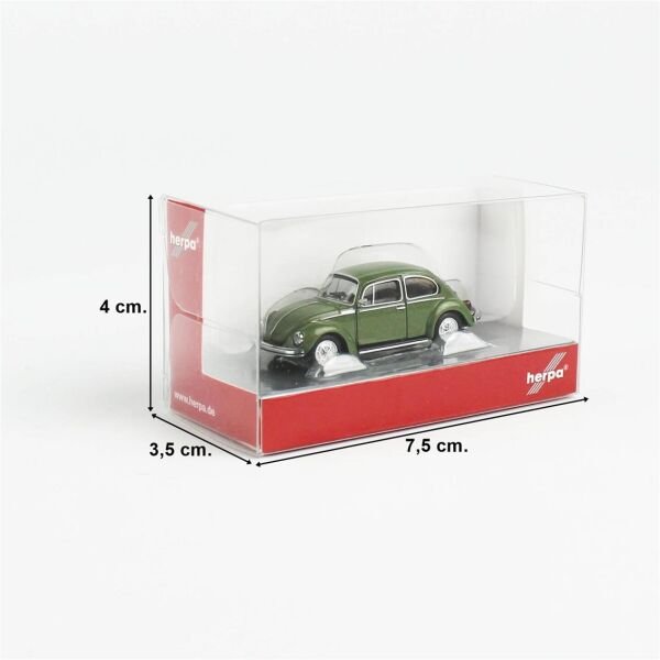 Herpa 430982-002 1/87 Ölçek, VW Beetle 1303, Yosun Metalik, Sergilemeye Hazır Model Araç