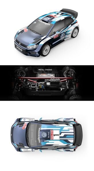 MJX 1/7 Volkswagen Polo R WRC 7304  Hyper GO 4x4 Fırçasız (Brushless) Motor ve Escli, Su Geçirmez (Waterproof) 2.4 Ghz. Uzaktan Kumandalı Ralli Aracı