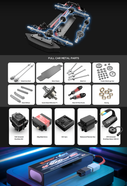MJX 1/7 Volkswagen Polo R WRC 7304  Hyper GO 4x4 Fırçasız (Brushless) Motor ve Escli, Su Geçirmez (Waterproof) 2.4 Ghz. Uzaktan Kumandalı Ralli Aracı