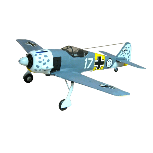 Guillow's 502 1/30 Ölçek, Focke-Wulf, 42cm, Laser Kesim, Balsa, Serbest Uçuş Model Kiti
