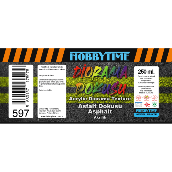 Hobbytime 597 250 ml. Asfalt Dokusu (Asphalt)
