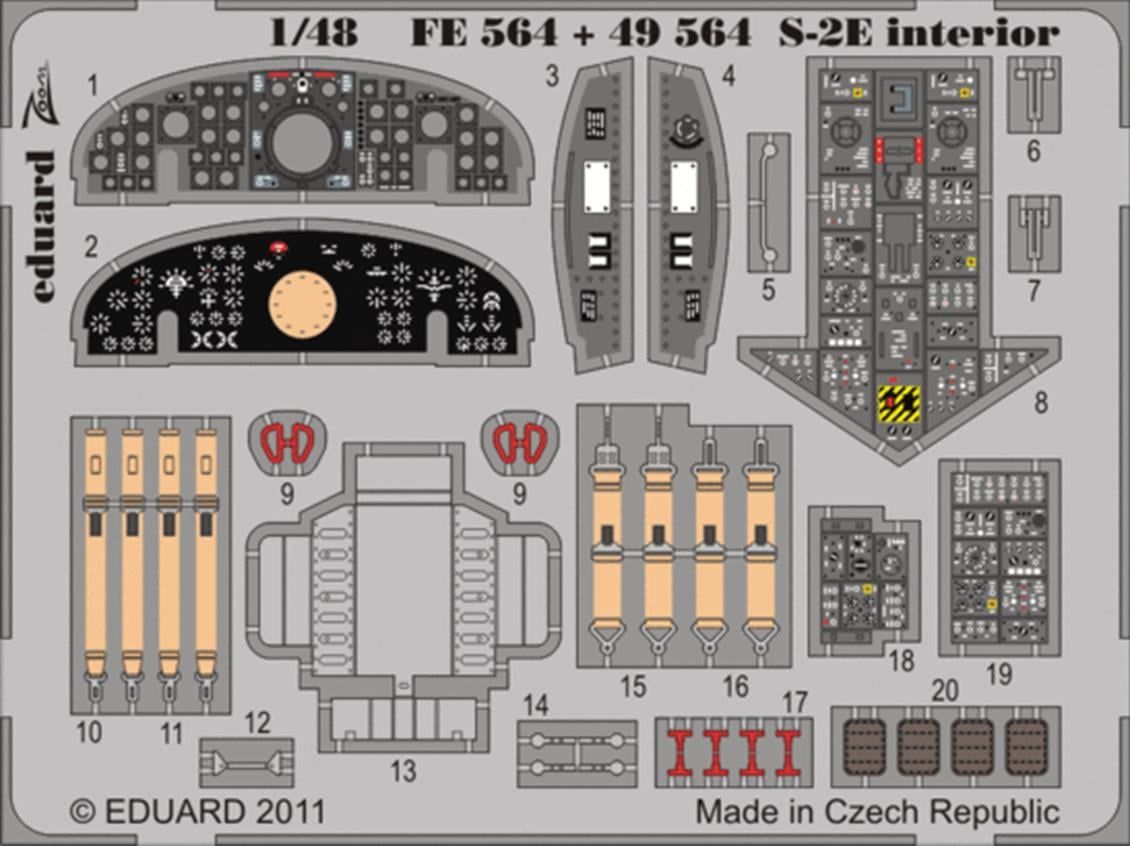 Eduard 49564 1/48 Ölçek, S-2E Interior S.A For Kınetıc Ma