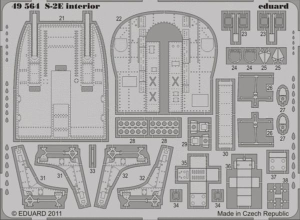 Eduard 49564 1/48 Ölçek, S-2E Interior S.A For Kınetıc Ma