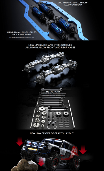 MJX 1/8 Ford Bronco H8P Hyper GO 4x4 Fırçasız (Brushless) Motor ve Escli, Su Geçirmez (Waterproof) 2.4 Ghz. Uzaktan Kumandalı Crawler Aracı