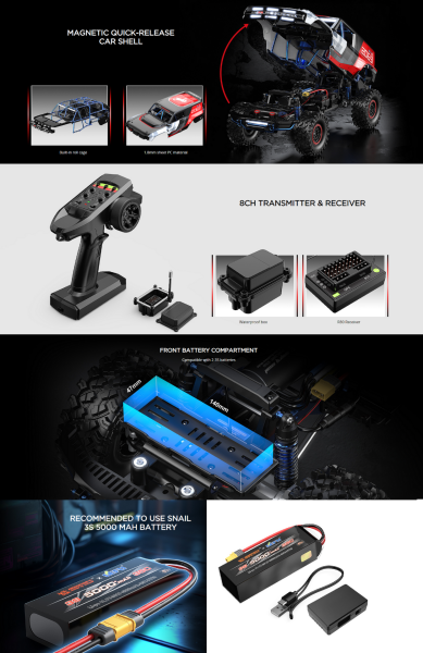 MJX 1/8 Ford Bronco H8P Hyper GO 4x4 Fırçasız (Brushless) Motor ve Escli, Su Geçirmez (Waterproof) 2.4 Ghz. Uzaktan Kumandalı Crawler Aracı