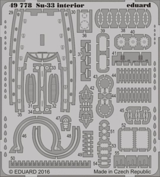 Eduard 49778 1/48 Ölçek, Su-33 Interior For Kınetıc Maket