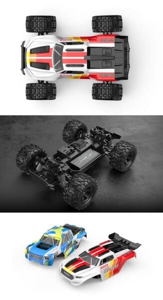 MJX 1/18 Hyper GO 18208 4x4 Fırçalı Motor ve Escli, 2.4 Ghz. Uzaktan Kumandalı Arazi Aracı