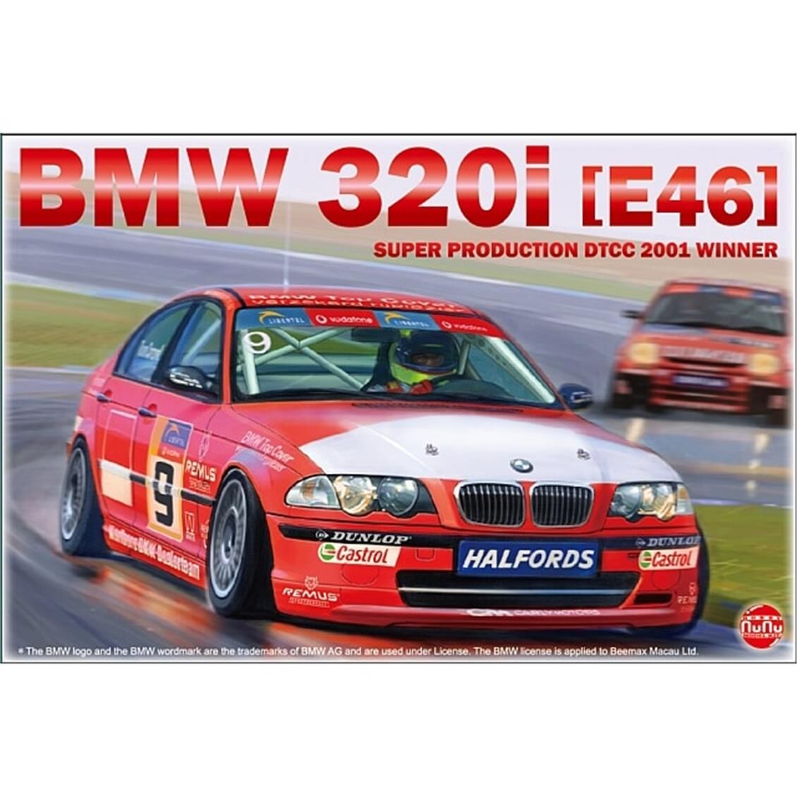 Nunu PN24007 1/24 Ölçek, Bmw  320i E46 ( DTCC Super Production 2001 Winner), Otomobil Plastik Model Kiti