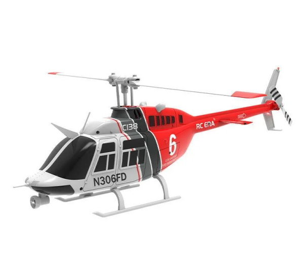 RC ERA C138 Bell 206 Gyro Stabilized Scale RC Helicopter - RTF Kırmızı