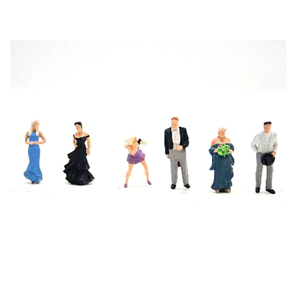 Preiser 10331 1/87 Ölçek, Düğün Konukları, Boyanmış Plastik Figürleri, 6 Adet