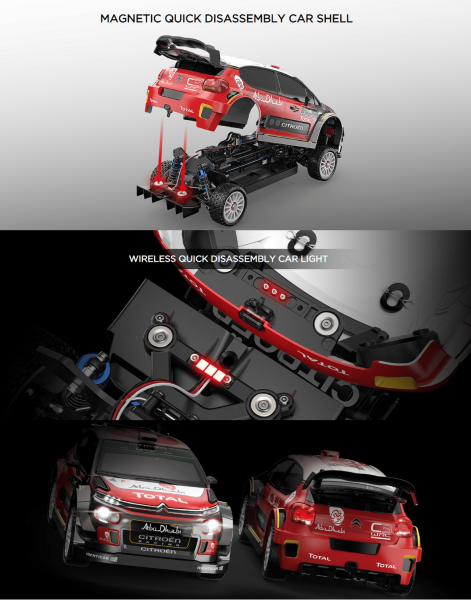MJX 1/10 Citroen C3 WRC 10303 Hyper GO 4x4 Fırçasız (Brushless) Motor ve Escli, 2.4 Ghz. Uzaktan Kumandalı Ralli Aracı Normal Paket