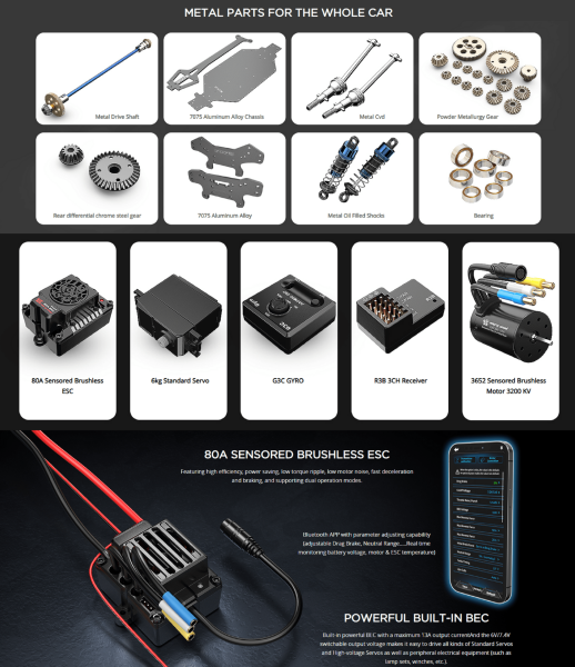 MJX 1/10 Citroen C3 WRC 10303 Hyper GO 4x4 Fırçasız (Brushless) Motor ve Escli, 2.4 Ghz. Uzaktan Kumandalı Ralli Aracı Normal Paket