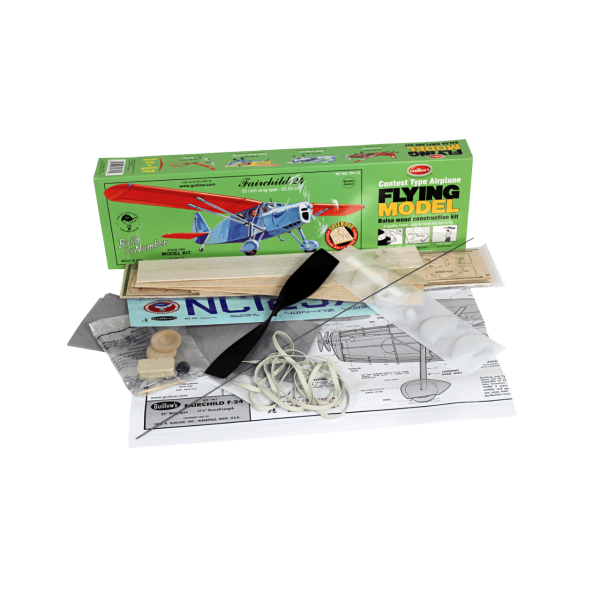 Guillow's 701 Fairchild 24, 62cm, Laser Kesim, Balsa, Serbest Uçuş Model Kiti
