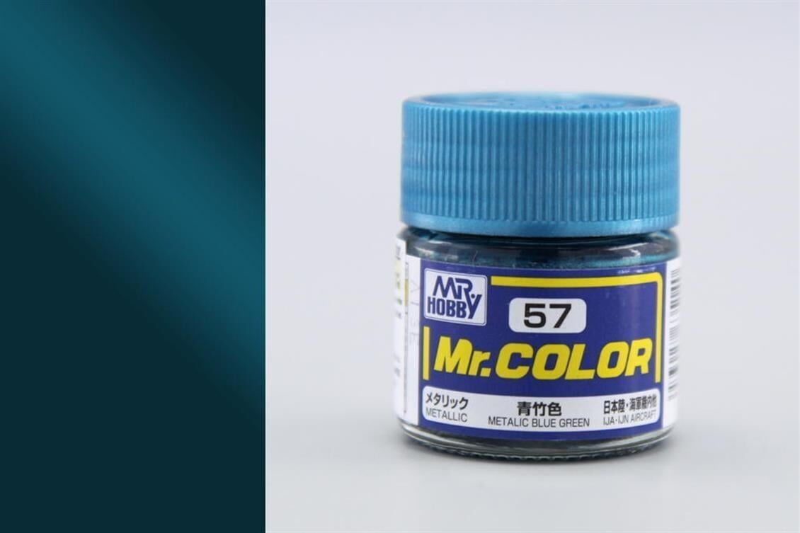 Mr.Hobby C-057 10 ml. Metallic Blue Green, Mr.Color Serisi Model Boyası