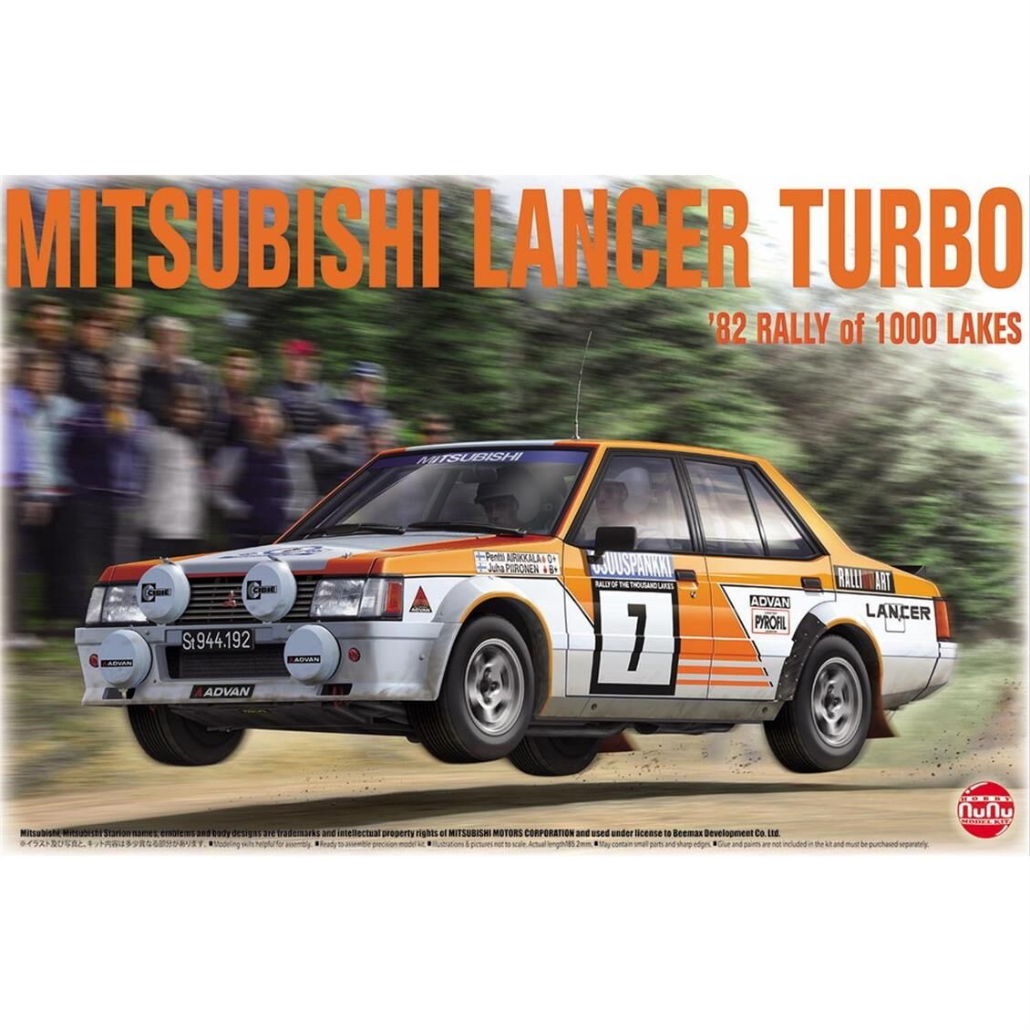 Nunu PN24018 1/24 Ölçek, Mitsubishi Lancer Turbo (1982 Rally of 1000 Lakes), Otomobil Plastik Model Kiti