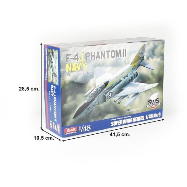 Zoukei Mura SWS48-09 1/48 Ölçek, F-4J Phantom II (Navy) Savaş Uçağı, Plastik Model kiti