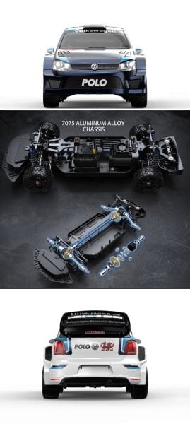 MJX 1/10 Volkswagen Polo R WRC 10304 Hyper GO 4x4 Fırçasız (Brushless) Motor ve Escli, 2.4 Ghz. Uzaktan Kumandalı Ralli Aracı Normal Paket