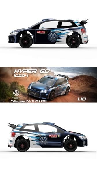 MJX 1/10 Volkswagen Polo R WRC 10304 Hyper GO 4x4 Fırçasız (Brushless) Motor ve Escli, 2.4 Ghz. Uzaktan Kumandalı Ralli Aracı Normal Paket