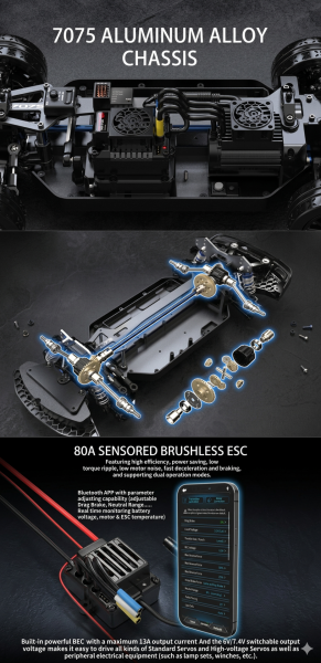 MJX 1/10 Ford Mustang Shelby GT500 10306 Hyper GO 4x4 Fırçasız (Brushless) Motor ve Escli, 2.4 Ghz. Uzaktan Kumandalı On-Road Araç