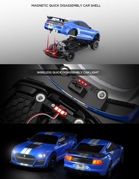 MJX 1/10 Ford Mustang Shelby GT500 10306 Hyper GO 4x4 Fırçasız (Brushless) Motor ve Escli, 2.4 Ghz. Uzaktan Kumandalı On-Road Araç