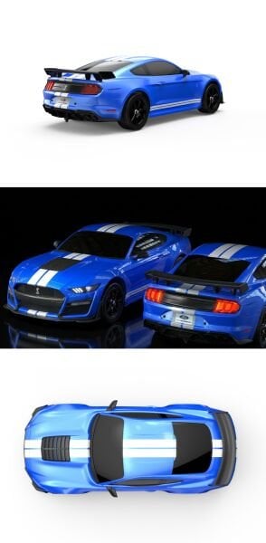 MJX 1/10 Ford Mustang Shelby GT500 10306 Hyper GO 4x4 Fırçasız (Brushless) Motor ve Escli, 2.4 Ghz. Uzaktan Kumandalı On-Road Araç