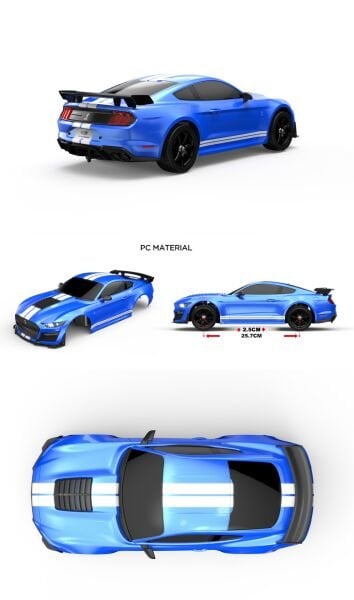 MJX 1/10 Ford Mustang Shelby GT500 10306 Hyper GO 4x4 Fırçasız (Brushless) Motor ve Escli, 2.4 Ghz. Uzaktan Kumandalı On-Road Araç