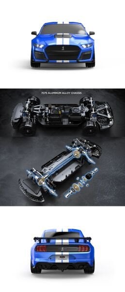 MJX 1/10 Ford Mustang Shelby GT500 10306 Hyper GO 4x4 Fırçasız (Brushless) Motor ve Escli, 2.4 Ghz. Uzaktan Kumandalı On-Road Araç
