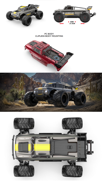 MJX 1/10 10210 Hyper GO 4x4 Fırçasız (Brushless) Motor ve Escli, Su Geçirmez (Waterproof) 2.4 Ghz. Uzaktan Kumandalı Arazi Aracı