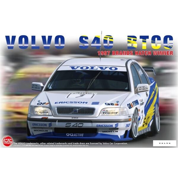 Nunu PN24034 1/24 Ölçek, Volvo S40 (1997 BTCC Brands Hatach Winner), Otomobil Plastik Model Kiti