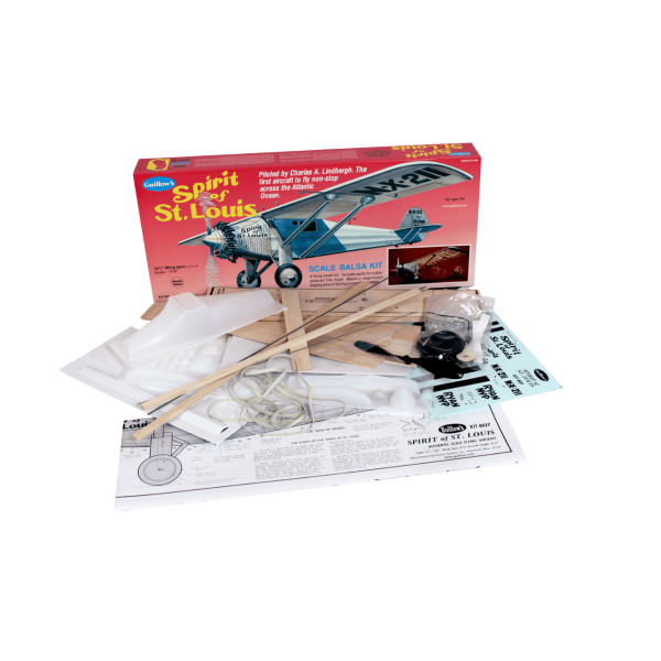 Guillow's 807 1/16 Ölçek, Spirit of St. Louis, 88cm, Balsa, Serbest Uçuş Model Kiti