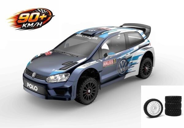 MJX 1/10 Volkswagen Polo R WRC 10304 Hyper GO 4x4 Fırçasız (Brushless) Motor ve Escli, 2.4 Ghz. Uzaktan Kumandalı Ralli Aracı 3S Li-po Versiyon +4 Adet Ralli Lastiği