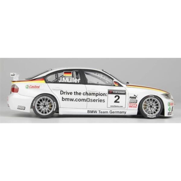 Nunu PN24037HE 1/24 Ölçek, Bmw 320si E90 with 3D Printed Grille Parts (WTCC Brands Hatch 2008 Winner), Otomobil Plastik Model K