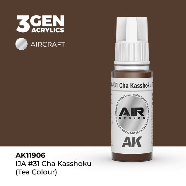 AK 11906 17 ml. IJA #31 Cha Kasshoku (Tea Colour), Aircraft Serisi 3GEN Akrilik Model Boyası
