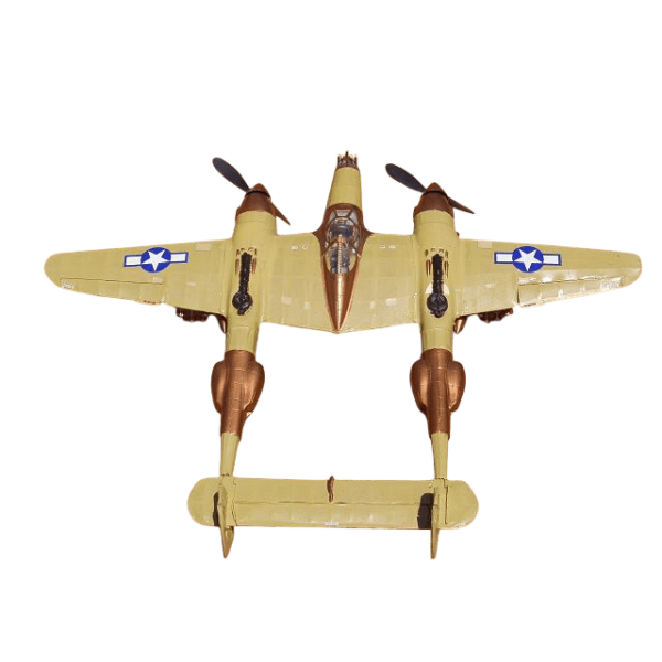 Guillow's 2001 1/28 Ölçek, P-38 Lightning, 102cm, Balsa, Serbest Uçuş Model Kiti