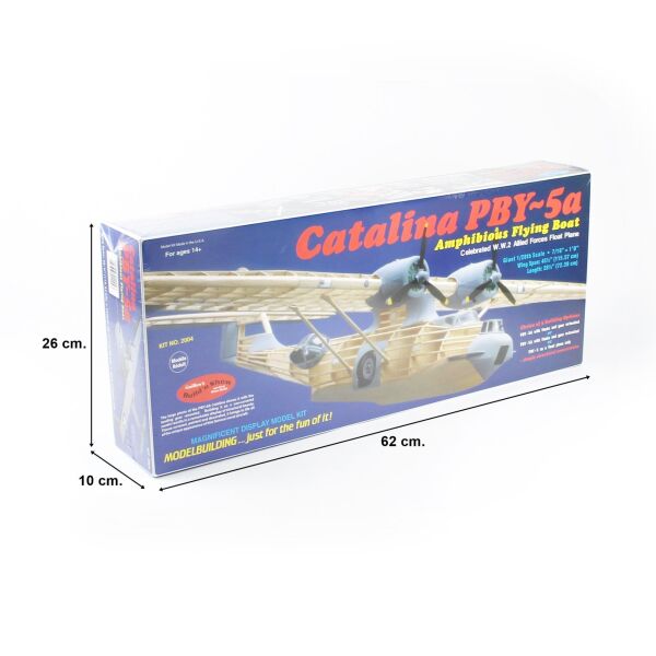 Guillow's 2004 1/28 Ölçek, PBY-5a Catalina, 115cm, Balsa, Serbest Uçuş Model Kiti