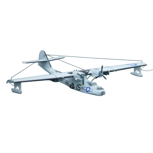 Guillow's 2004 1/28 Ölçek, PBY-5a Catalina, 115cm, Balsa, Serbest Uçuş Model Kiti