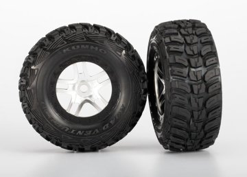 Traxxas 5976R Tire/Wheel Assembly Glued Red Bdlck Fr/Re (2), 5976R