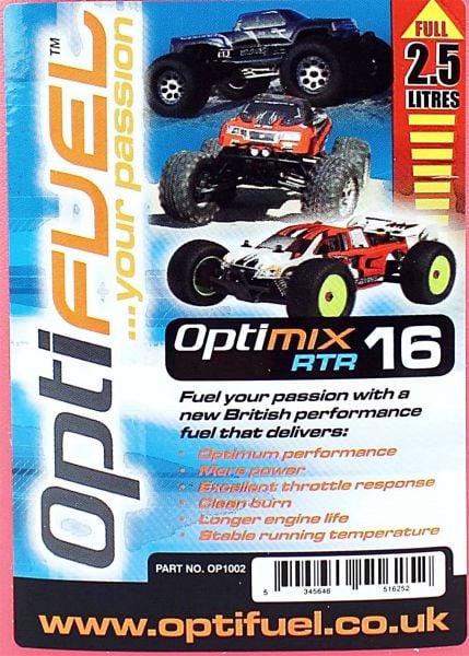Optifuel %16 NitroMetan Model Araba Yakıtı, 2.5 Litre
