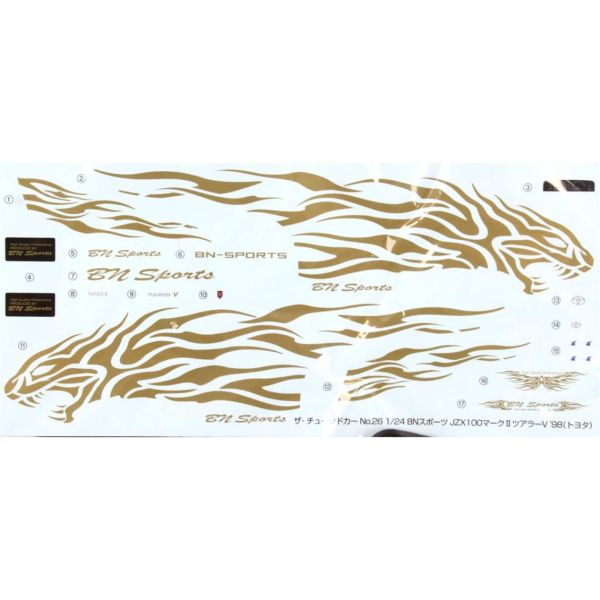 Aoshima 05357 1/24 Ölçek, Bn Sports Jzx100Mark Ii Tourer V 98 Toy, Plastik Model kiti