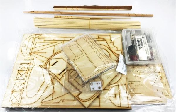 Türk Model 1/30 112 Astraal İskandinav Balıkçı Teknesi, R/C Dönüşebilir, 100 cm. Ahşap Model Kiti