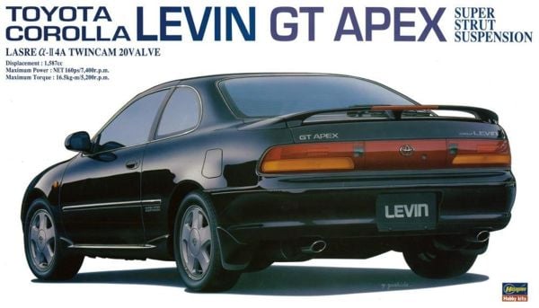 Hasegawa 20254 1/24 Ölçek, Toyota Corolla Levin GT Apex (Limited Edition), Otomobil, Plastik Model kiti