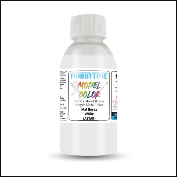 Hobbytime 476 100 ml. Mat Beyaz (White ), Astar,Akrilik Model Boyası