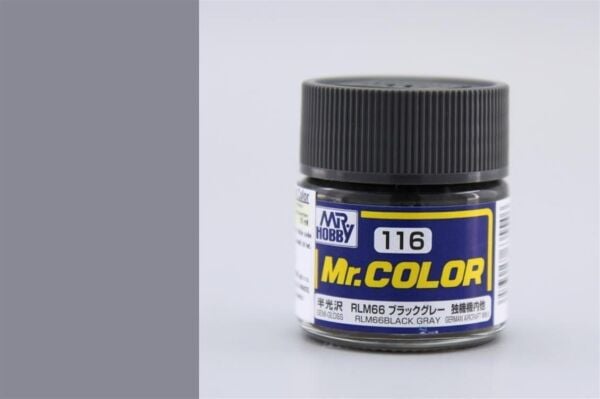Mr.Hobby C-116 10 ml. RLM66 Black Gray, Mr.Color Serisi Model Boyası