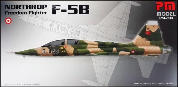 PM Model 204 1/72 Ölçek, F-5B Eğitim Uçağı, Plastik Model kiti