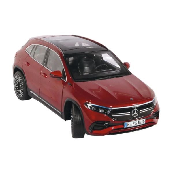 NZG PM10150011 1/18 Ölçek, Mercedes-Benz EQA, Metalik Kırmızı, Sergilemeye Hazır Metal Araba Modeli