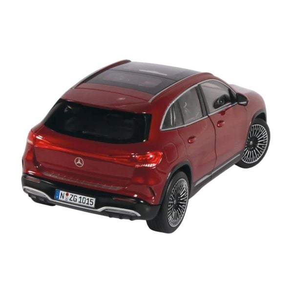 NZG PM10150011 1/18 Ölçek, Mercedes-Benz EQA, Metalik Kırmızı, Sergilemeye Hazır Metal Araba Modeli