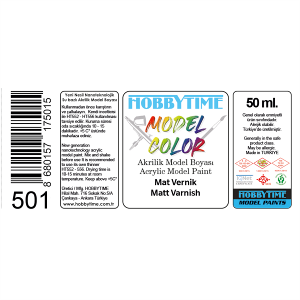 Hobbytime 501 50 ml. Mat Vernik (Matt Varnish)